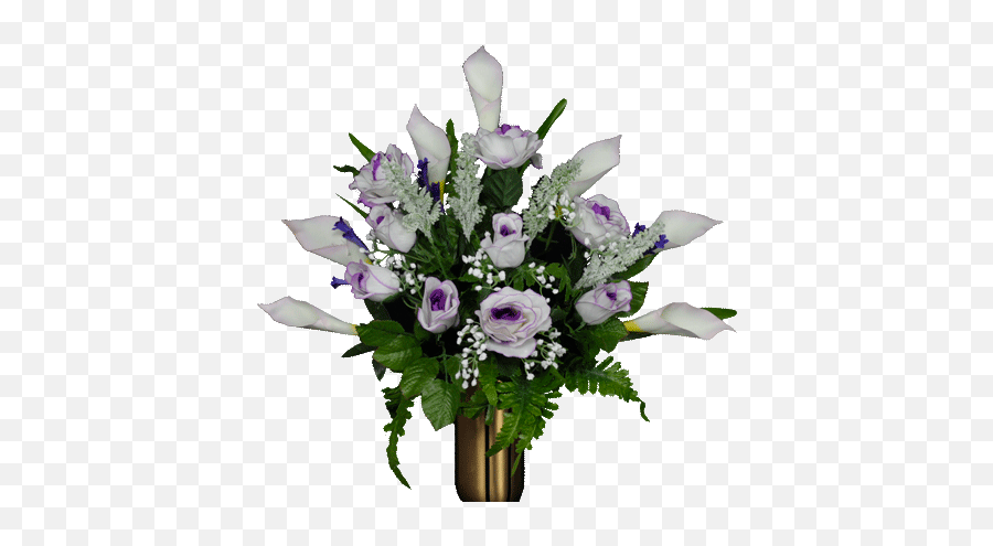 Purple Rose With Calla Lily - Calla Lilies Arrangement Png Transparent,Calla Lily Png