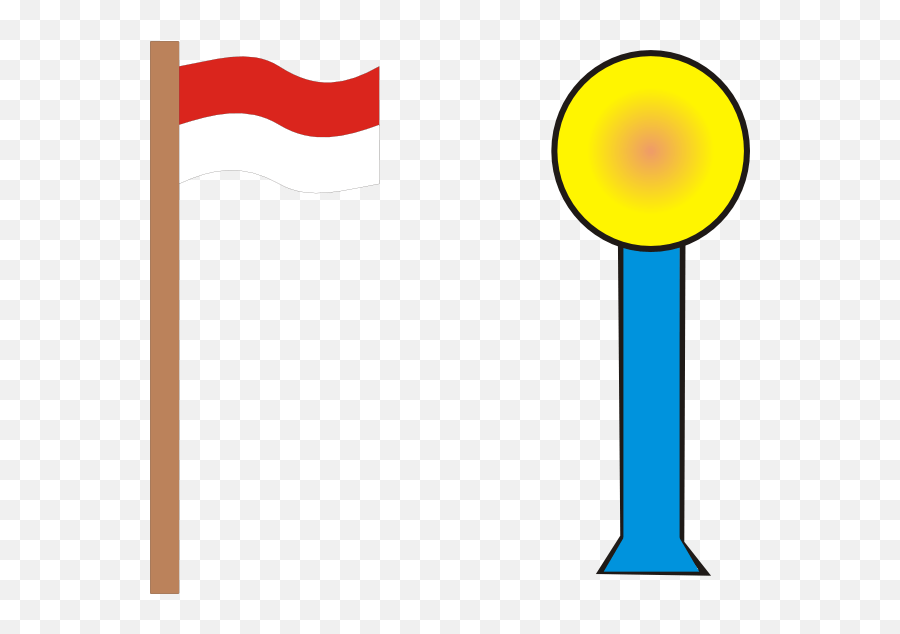 Indonesia Flag Pole Cartoon Clipart - Clip Art Of Pole Png,Indonesia Flag Png