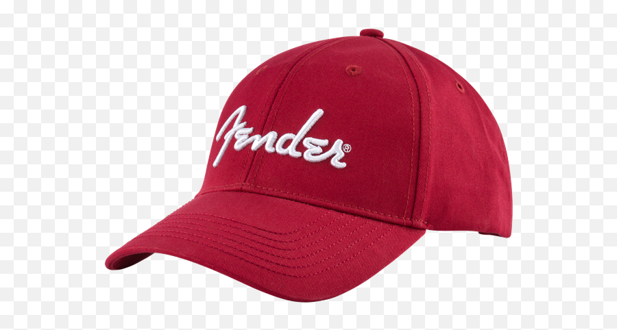 Fender Logo Stretch Cap Red 9106002606 - Fender Png,Fender Logo Font