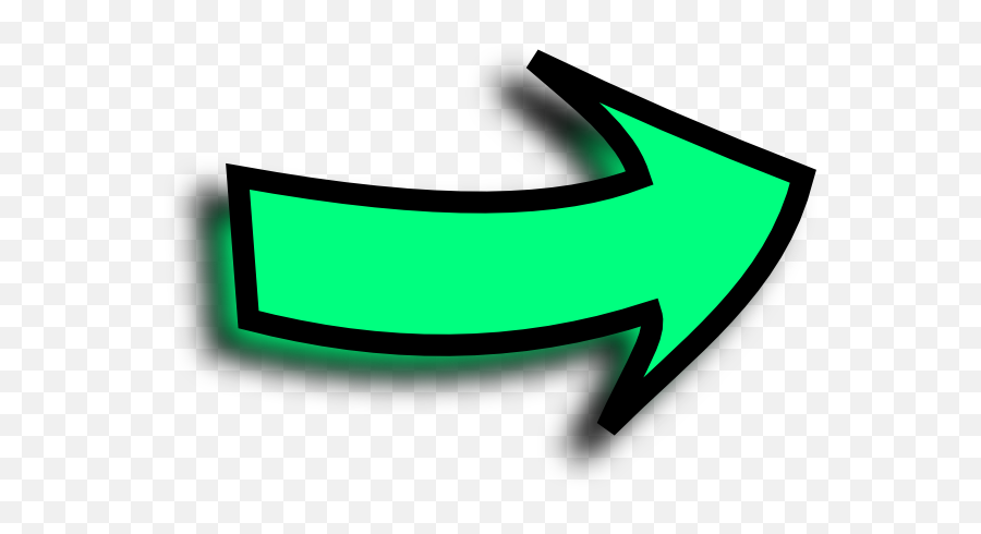 Right Arrow Comic Green Clip Art - White Curved Right Arrow Png,Green Arrow Comic Png
