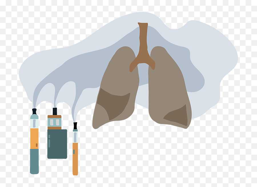 The Devastating Impact Of Vaping And E - Cigarettes On The Lungs After Vaping Cartoon Png,Juul Png