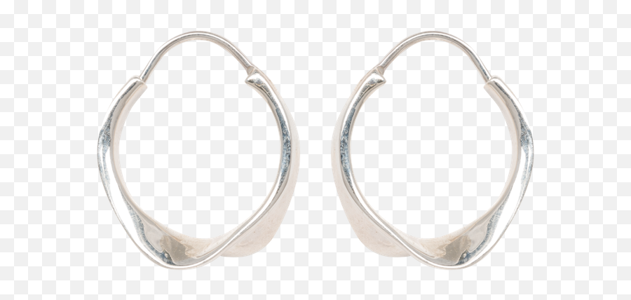 Twirl Hoop Earring U20ac3995 Earrings Silver - Solid Png,Hoop Earrings Png