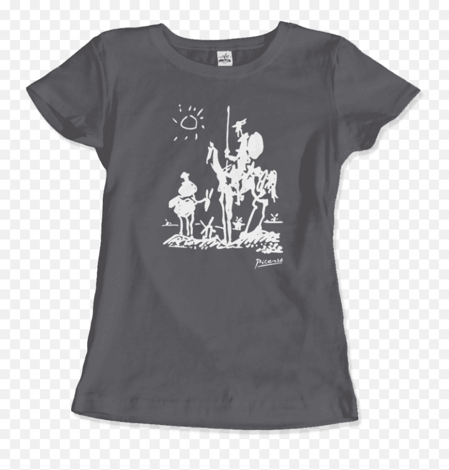 Pablo Picasso Don Quixote Of La Mancha 1955 Artwork T - Shirt Don Quixote Picasso T Shirt Png,Mancha Png