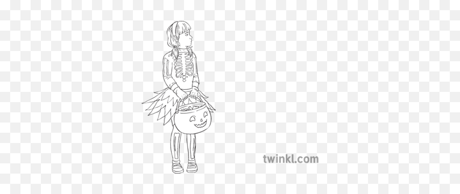 Skeleton Girl Child Costume Spooky Creepy Trick Or Treat - Fictional Character Png,Spooky Skeleton Transparent