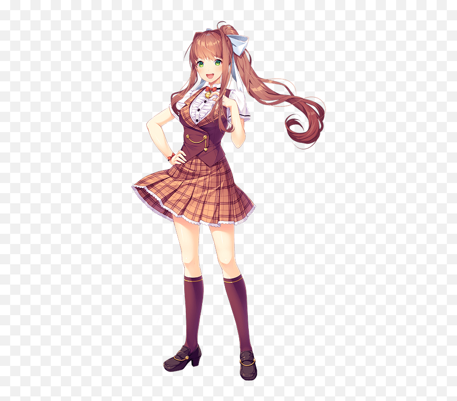 Doki Literature Club Monika With - Monika Doki Doki Literature Club Png,Doki Doki Literature Club Logo Png