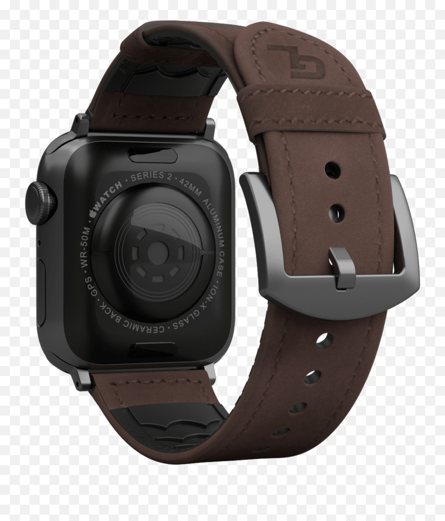 Vulcan Ascent - Brown Apple Leather Watch Band Watch Strap Png,What Is The Water Drop Icon On Apple Watch