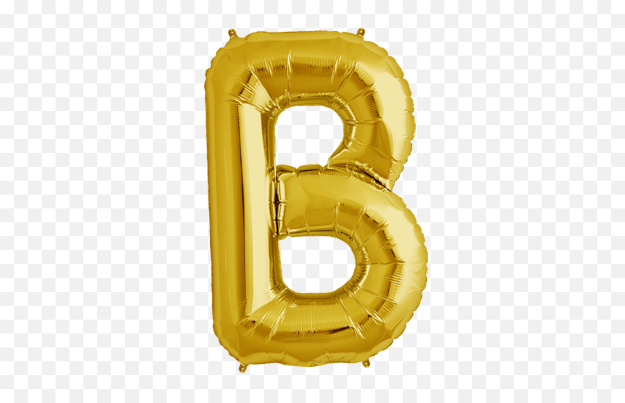 Letter Gold Foil Balloon - Blue Letter B Balloon Png,Gold Balloon Png