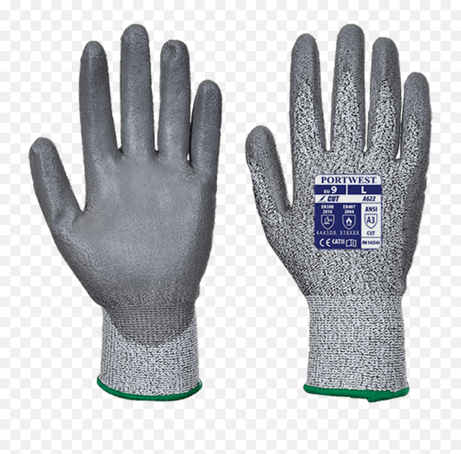 Portwest A622 Ansi Cut 5 Pu Palm Glove - Bricklaying Gloves Png,Icon Arc Gloves