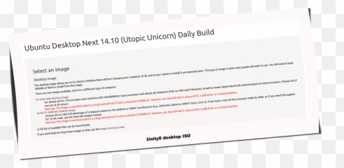 Ubuntu Desktop Next Unity8 1410 Utopic Unicorn Daily Iso - Document png