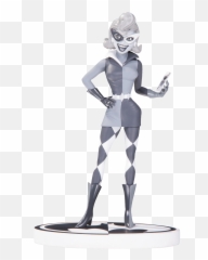 White Harley Quinn 7 Inch Statue - png