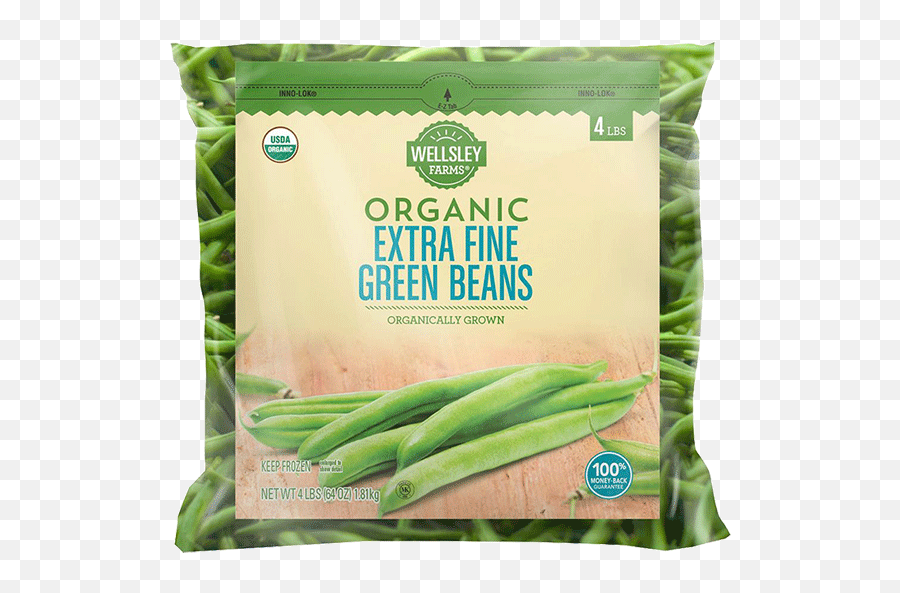 Wellsley Farms Organic Extra Fine Green Beans 4 Lbs U2022 Thirstyrun - Snap Pea Png,Green Beans Png