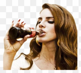 Telegram Sticker From Famous Pack - Lana Del Rey Coca Cola png
