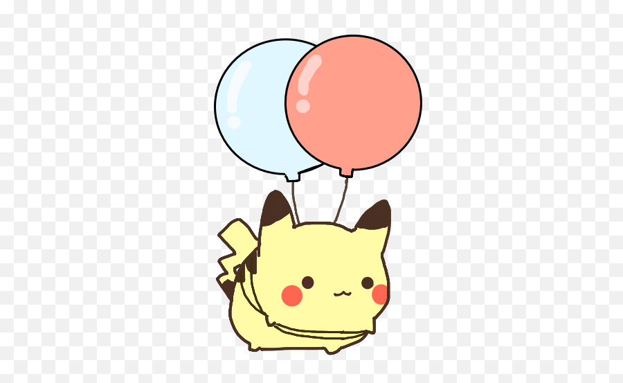 Net Clipart Cute Transparent - Pikachu Floating With Balloons Png,Cute Pokemon Png