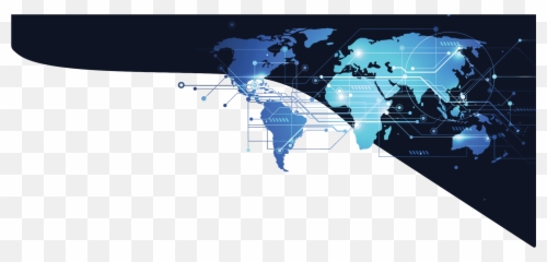 Tera Platform Blockchain With Sharding Technology - Blank Map Of The World Blue png