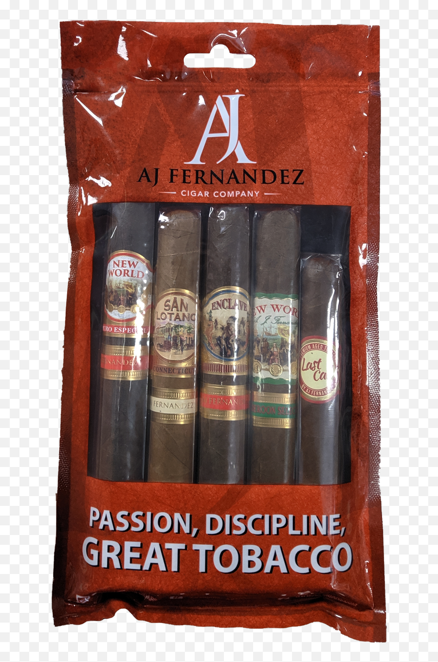 Aj Fernandez Sampler Bag Passion Discipline Great Tobacco - Aj Fernandez Premium Robusto Sampler Pack Png,Dunhill Icon Review