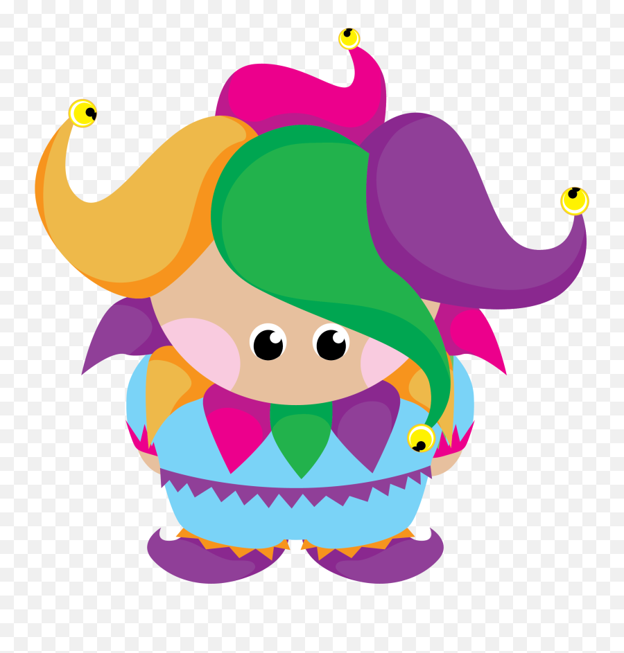 Jester Vector Transparent Png Clipart - Mardi Gras,Jester Png