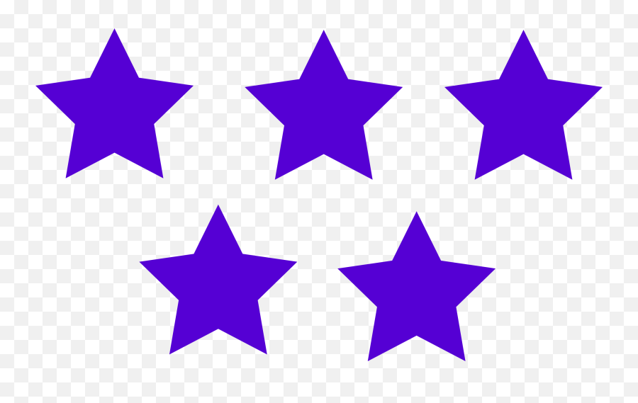 Purple Clipart Stars - 5 Stars Clipart Png,Purple Star Png