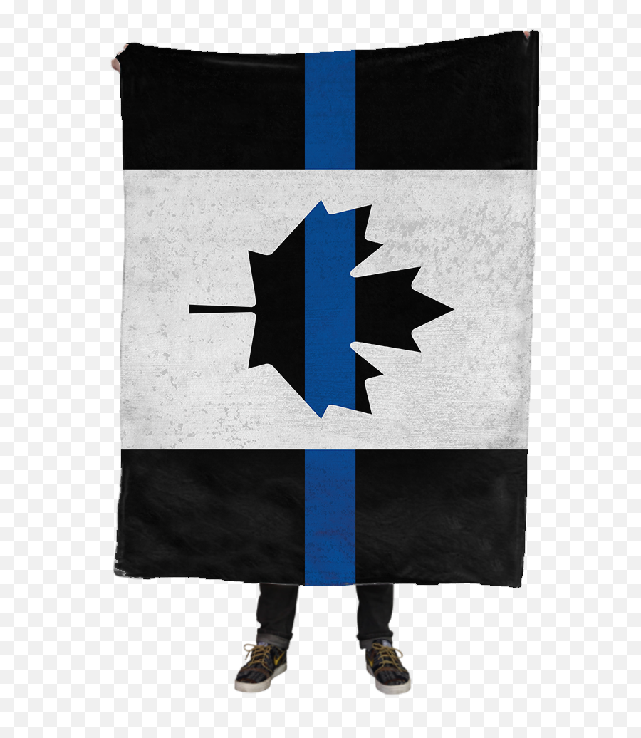 Thin Blue Line Canadian Flag Fleece - Canada Flag Png,Thin Blue Line Png