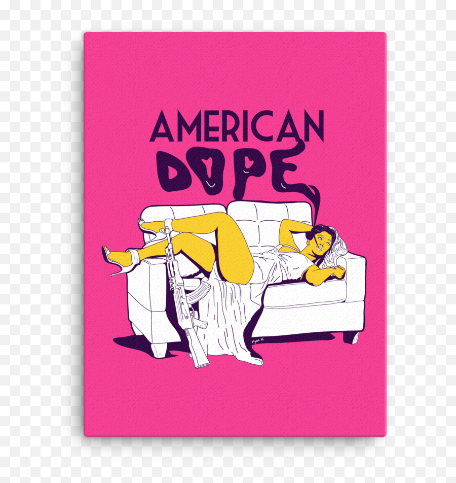 American Dope La Reina Canvas Png