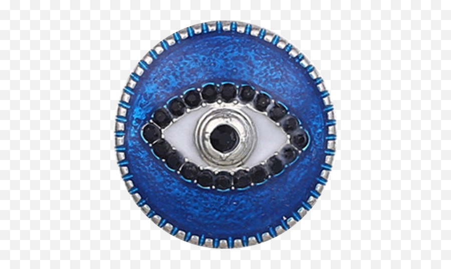 Evil Eye Enamel Click Button Blue - Clip Art Png,Evil Eyes Png
