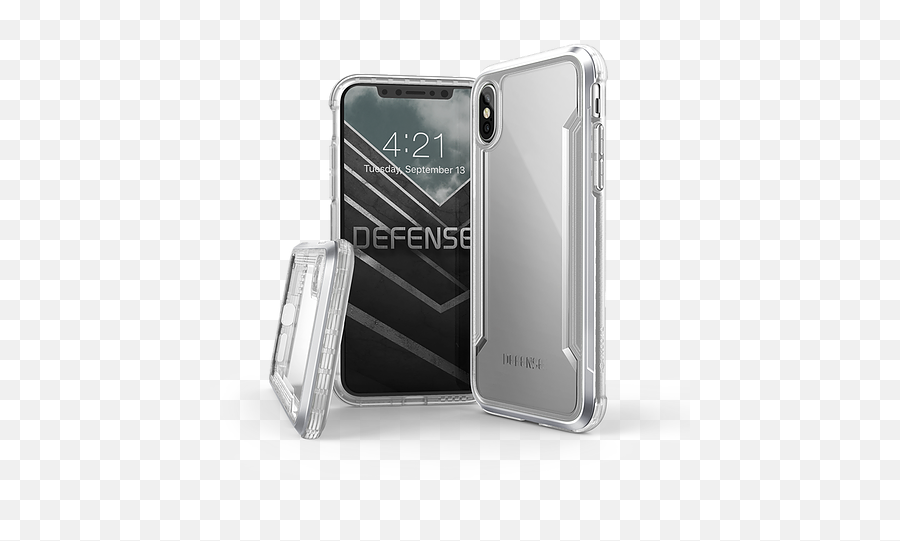 X - Doria Defense Shield Iphone X Xs Xs Max Xr Clear Silver Koolpop X Doria Defense Shield White Png,Silver Shield Png