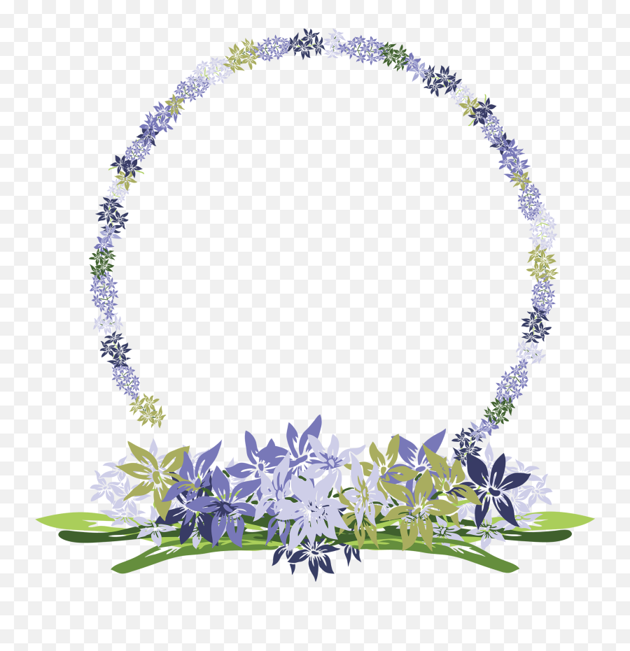 Free Picture Frame Graphics For Craft U0026 Design - Circle Flower Frame Png,Purple Frame Png