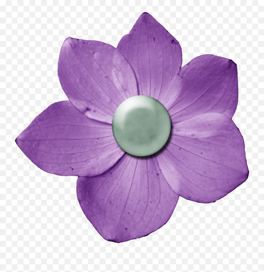 Dark Purple Flower Png Transparent - Fleur Scrapbooking Png,Paper Flower Png