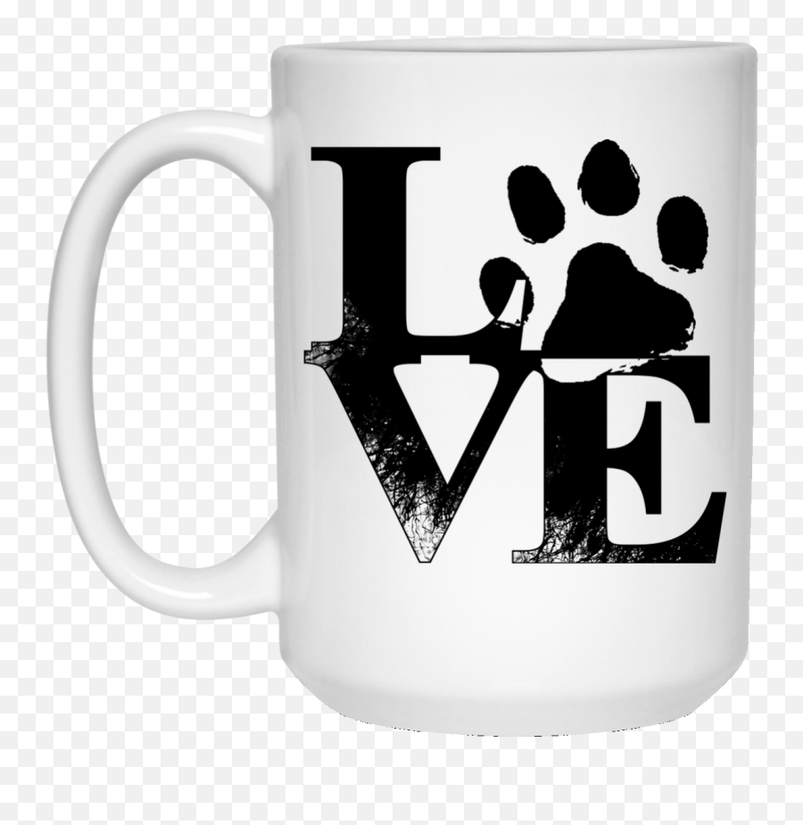 Download White Mug Paw Print Love - Clip Art Png,White Paw Print Png