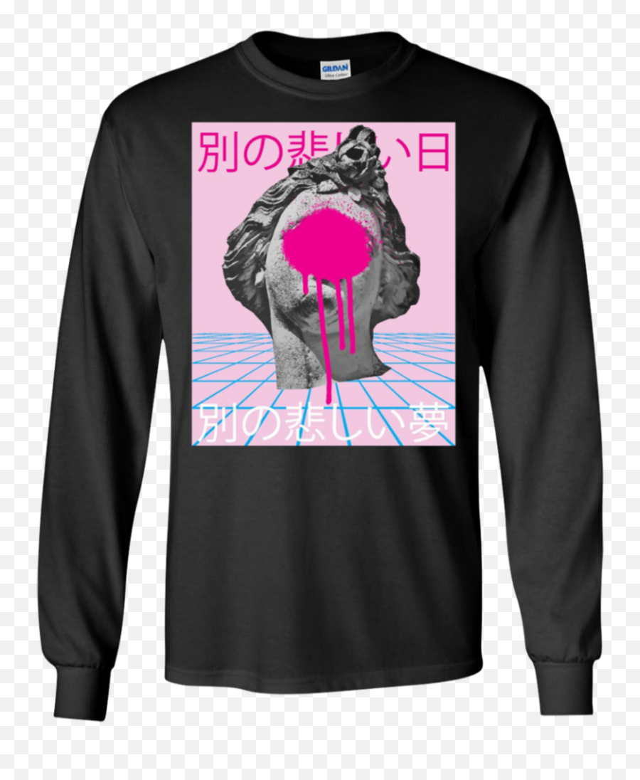 Download Mens Aesthetic Vaporwave Retro 1980s 1990s Otaku - Vaporwave Long Sleeved Shirt Png,Vaporwave Pngs