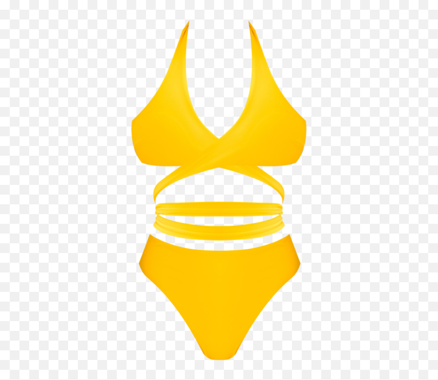 Rakya Yellow High Waist Bikini - Yellow Bikini Png,Bikini Png