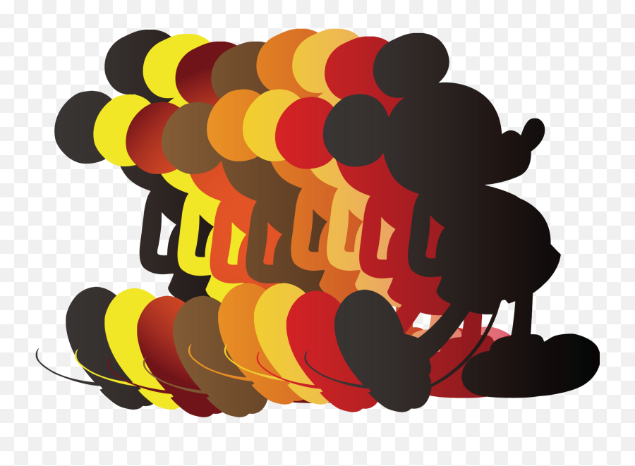 Mickey Mouse Adobe Illustrator - Mickey Mouse Disney Characters Shadows Png,Mickey Silhouette Png