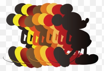 Mickey Mouse Adobe Illustrator - Disney Characters Shadows png
