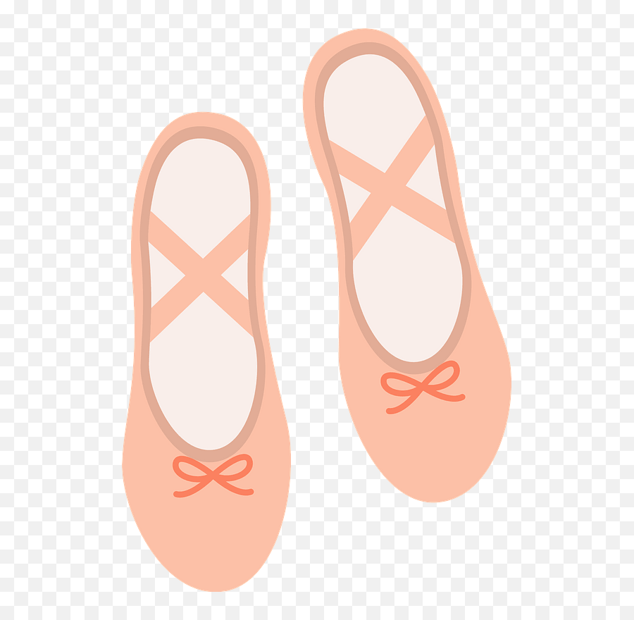 Footwearpeachshoe Png Clipart - Royalty Free Svg Png Ballet Shoes Flat Clipart,Ballet Shoes Png