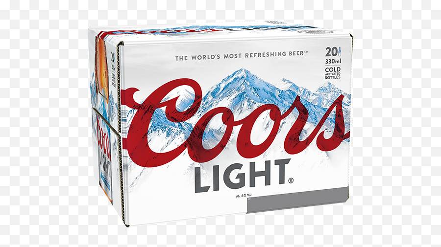 Coors Light 20x330ml - Bargain Booze Png,Coors Light Png