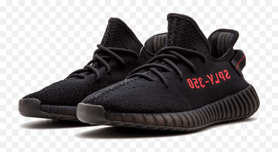 Download Hd Yeezy Boost 350 V2 - Yeezy Boost 350 V2 Black Red Png,Yeezy Png