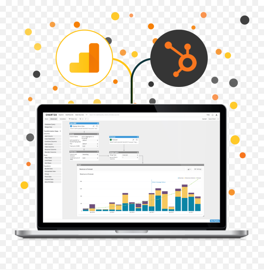 Combine U0026 Visualize Your Google Analytics And Hubspot Chartio - Marketo Google Analytics Png,Google Analytics Logo Png