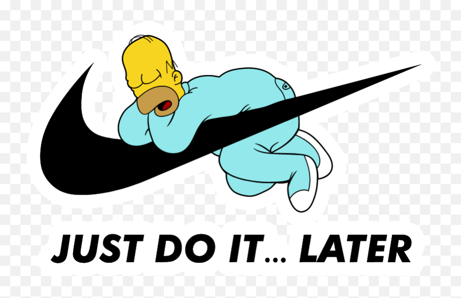 Logo Stickers - Just Do It Homer Simpson Png,Just Do It Logo