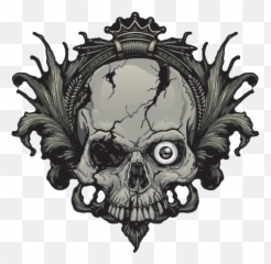 Printed Vinyl Royal Satan Hell Skull Stickers Factory - Satanic Transparent Pngs