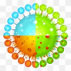 Sun Colors Four Seasons Clipart - 3026 TransparentPNG Art