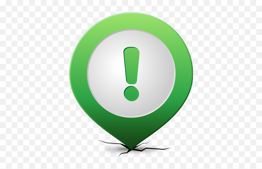 Location Map Pin Attention Light Green - Info Clipart Png,Pinned Icon