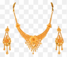 Download Sober Gold Necklace Set - Ladies Chain Png For