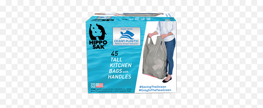 Recycled Ocean Plastice Reusable Bags - Hippo Sak Ocean Based Recycle Plastic Png,Icon On Ocean Menu