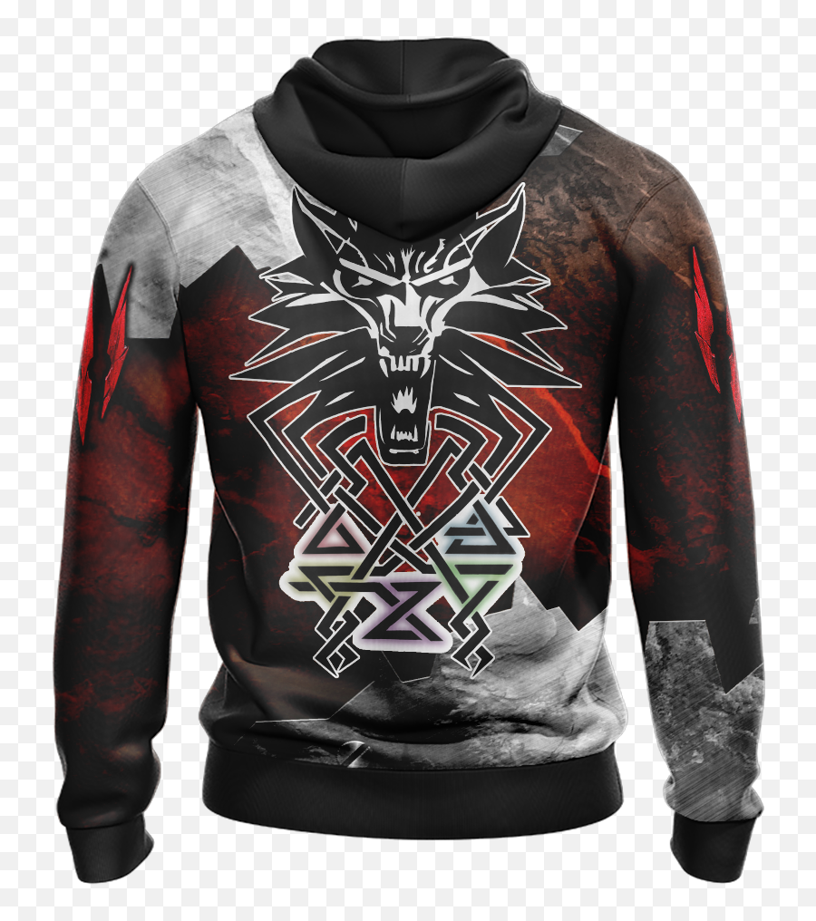 The Witcher Symbol 3d Hoodie Wackytee - Halo Banished Hoodie Png,Witcher Icon