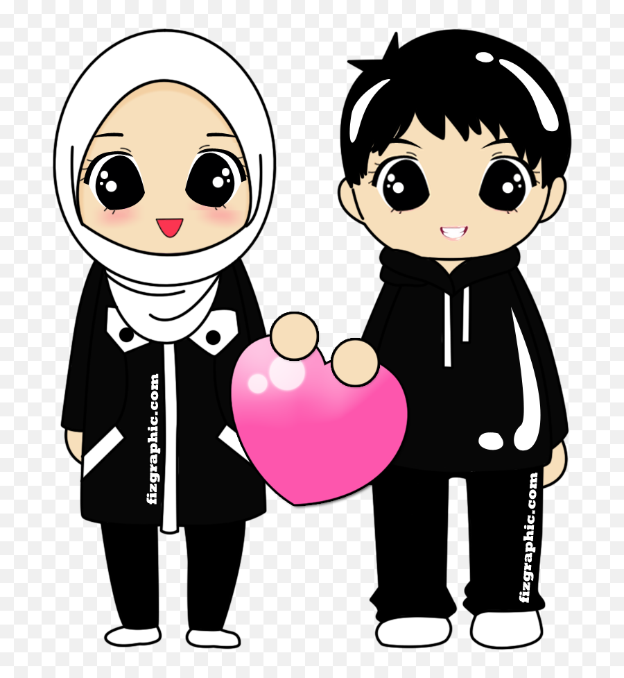 Hijab Hijabfashion Fashion Islam Girl - Muslim Couple Cartoon Png,Married  Couple Png - free transparent png images 