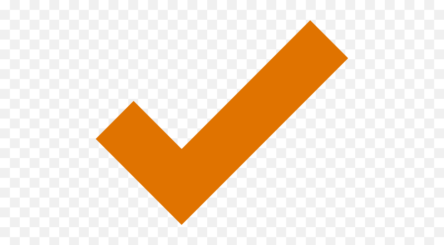 Orange Check Mark Icon - Red Tick Png,Phone With Check Mark Icon