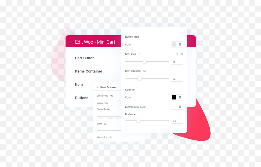 Mini Cart Widget - Woocommerce Elementor Widgets Vertical Png,Background Color Icon