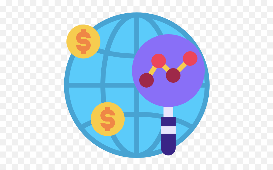 Globe Magnify Fine Currency Icons - Dot Png,Fine Icon