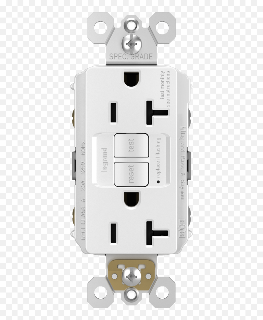 Radiant Spec Grade 20a Self Test Gfci Receptacle White - Gfci Usb Outlet Png,Icon Mesh Af Black