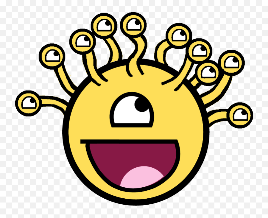 Monster Face Png - Awesome Beholder Face Clip Art Laughing Awesome Face Png,Laughing Face Emoji Png