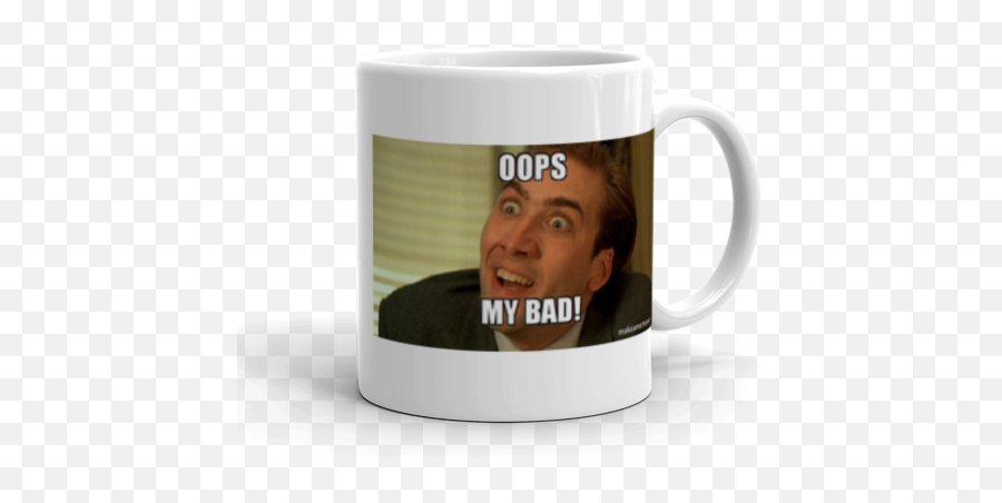 Oops My Bad - Sarcastic Nicholas Cage Make A Meme Internet Meme Png,Nicolas Cage Png